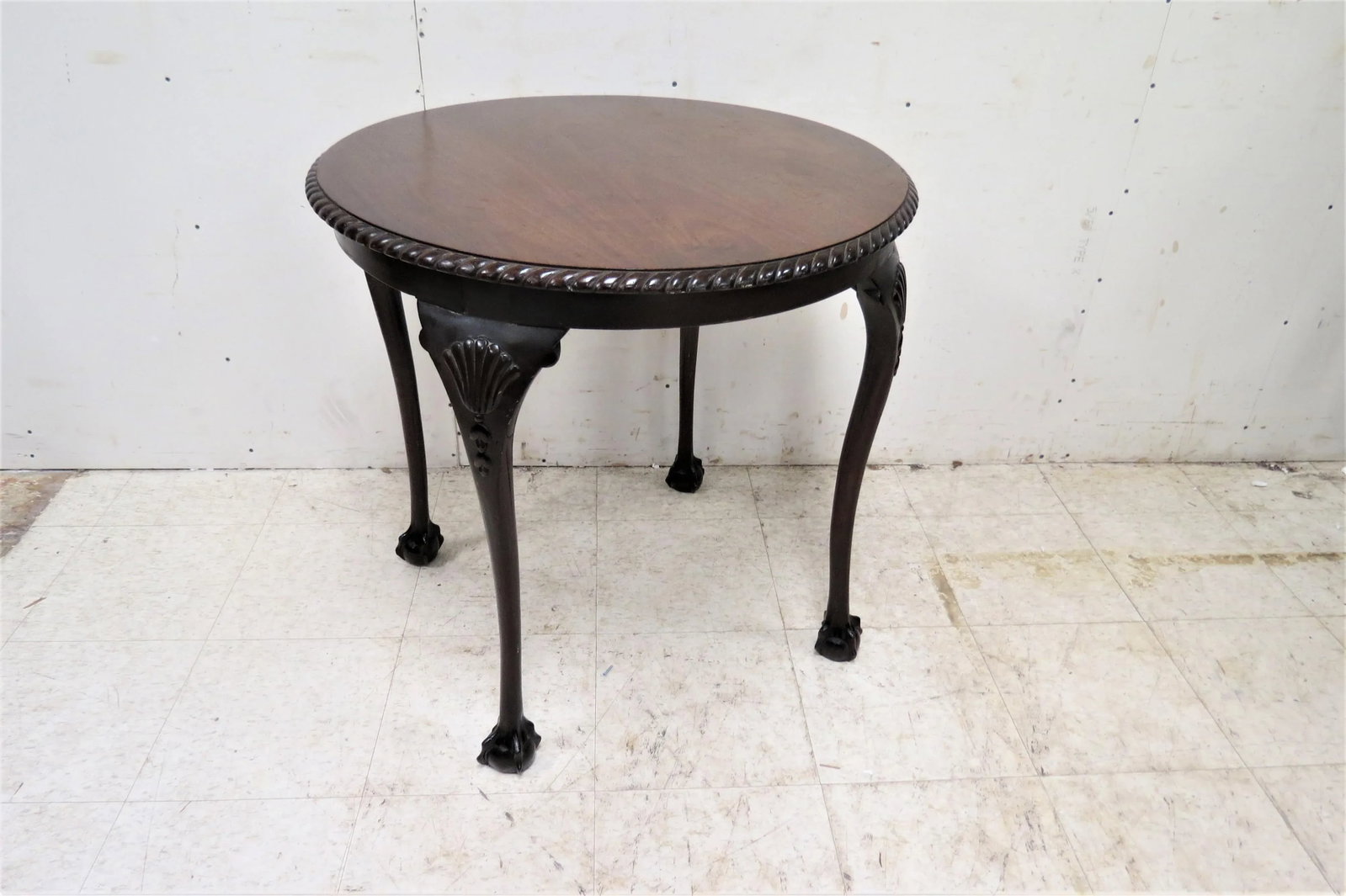 English Victorian Window Table With Ball and Claw Feet - 8