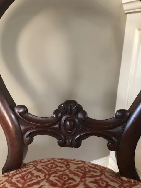 Late 19th Century Victorian Carved Mahogany Balloon Back Accent Chair - 5