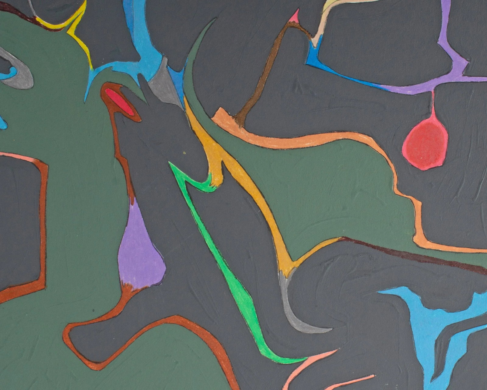 Signed 1981 Abstract Mixed Media Painting by Artist Harry Hilson - 3