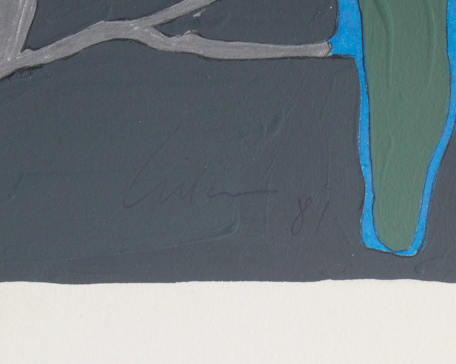 Signed 1981 Abstract Mixed Media Painting by Artist Harry Hilson - 5