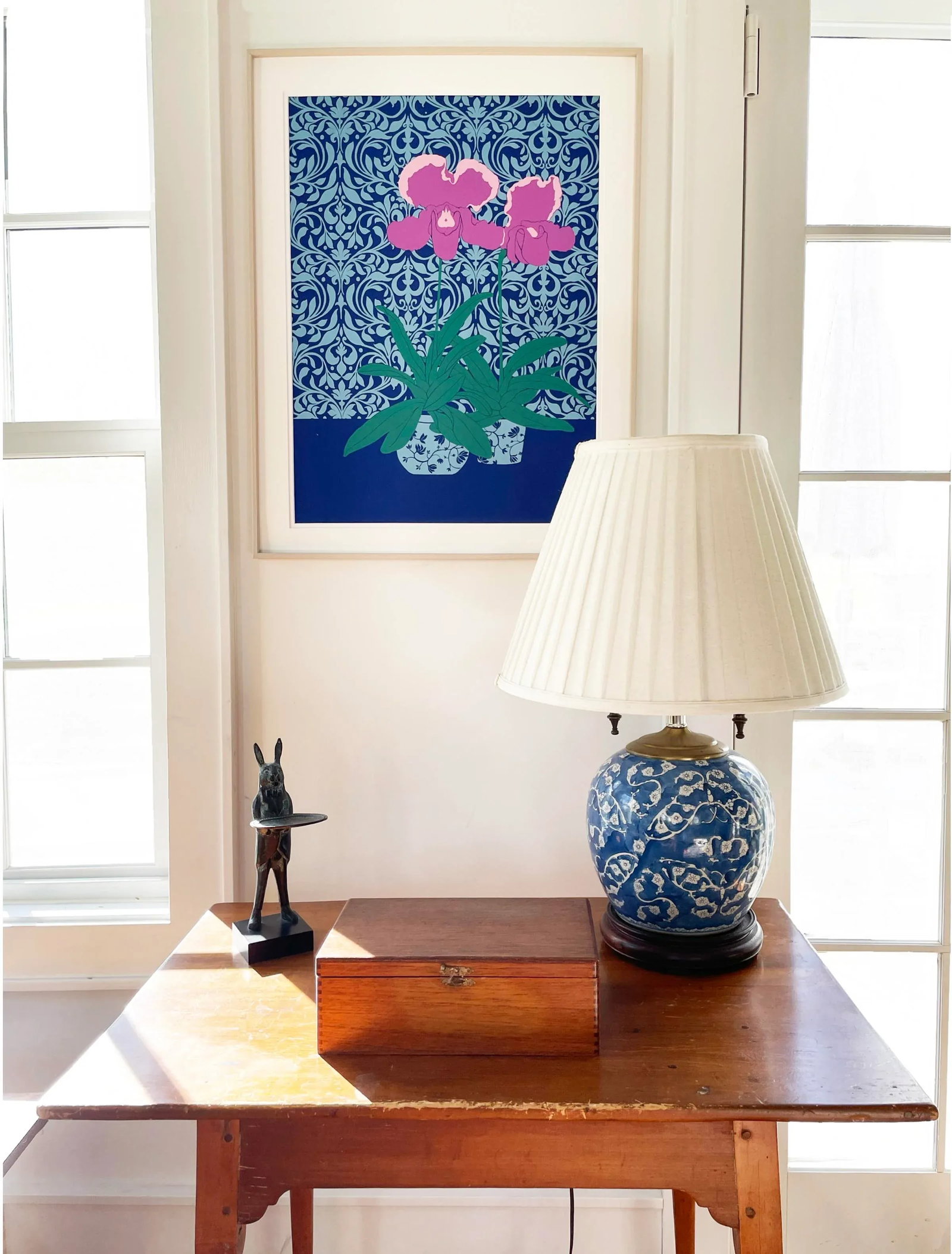 Pink Orchids Hand Silk-Screened Art Print - 3