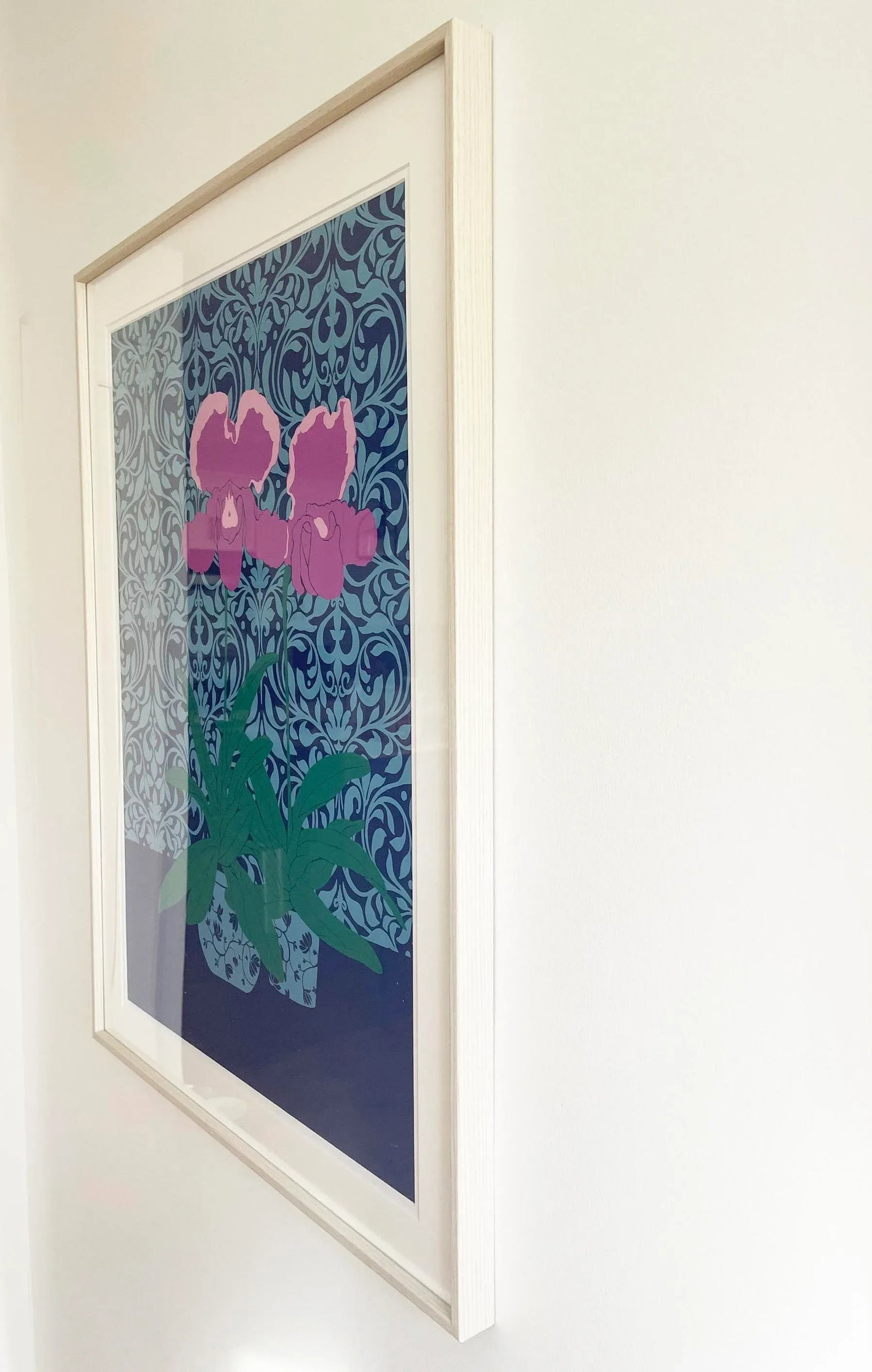 Pink Orchids Hand Silk-Screened Art Print - 4