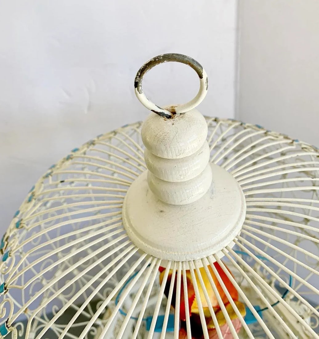 Vintage French Colonial Domed Bird Cage - 11