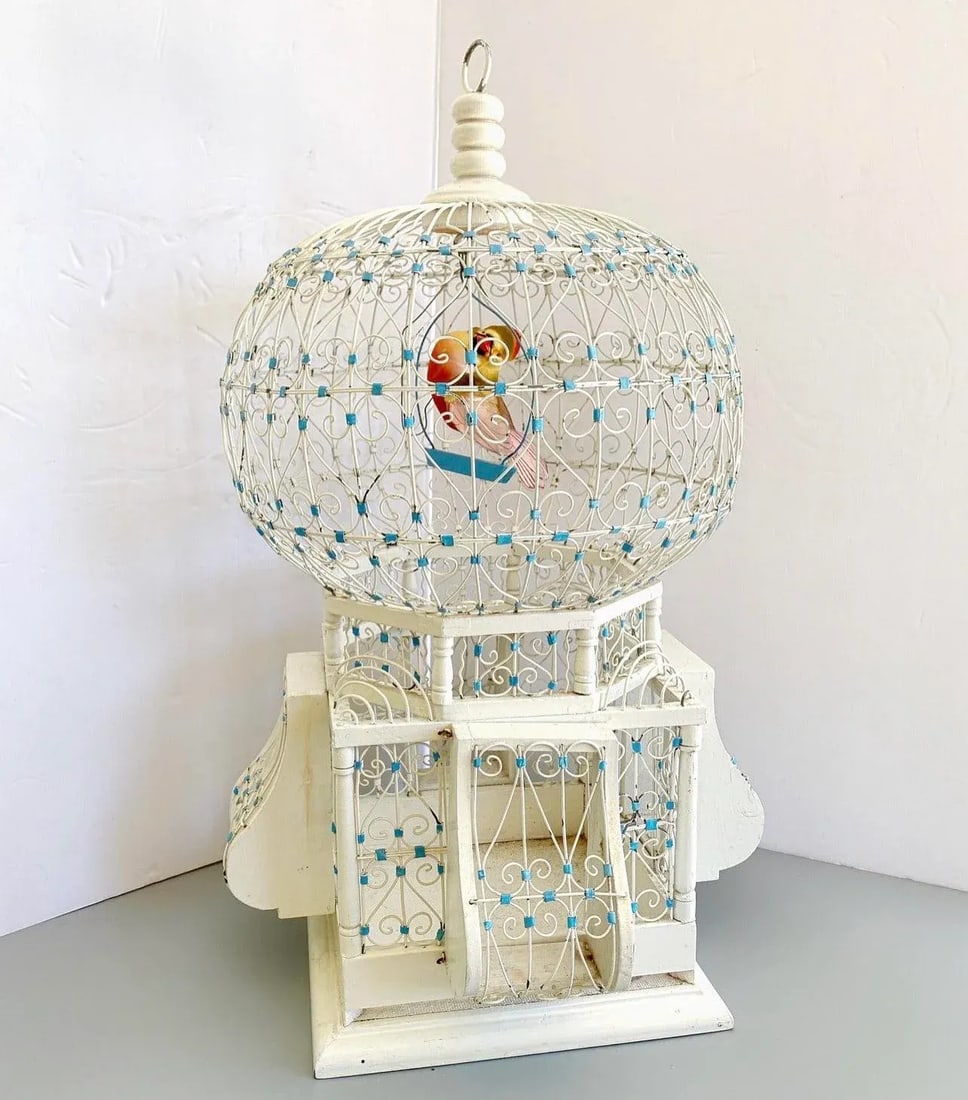 Vintage French Colonial Domed Bird Cage - 2
