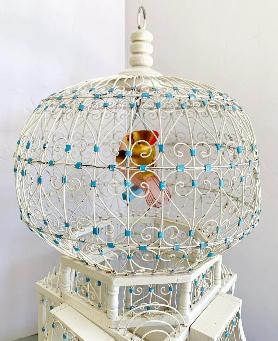Vintage French Colonial Domed Bird Cage - 4