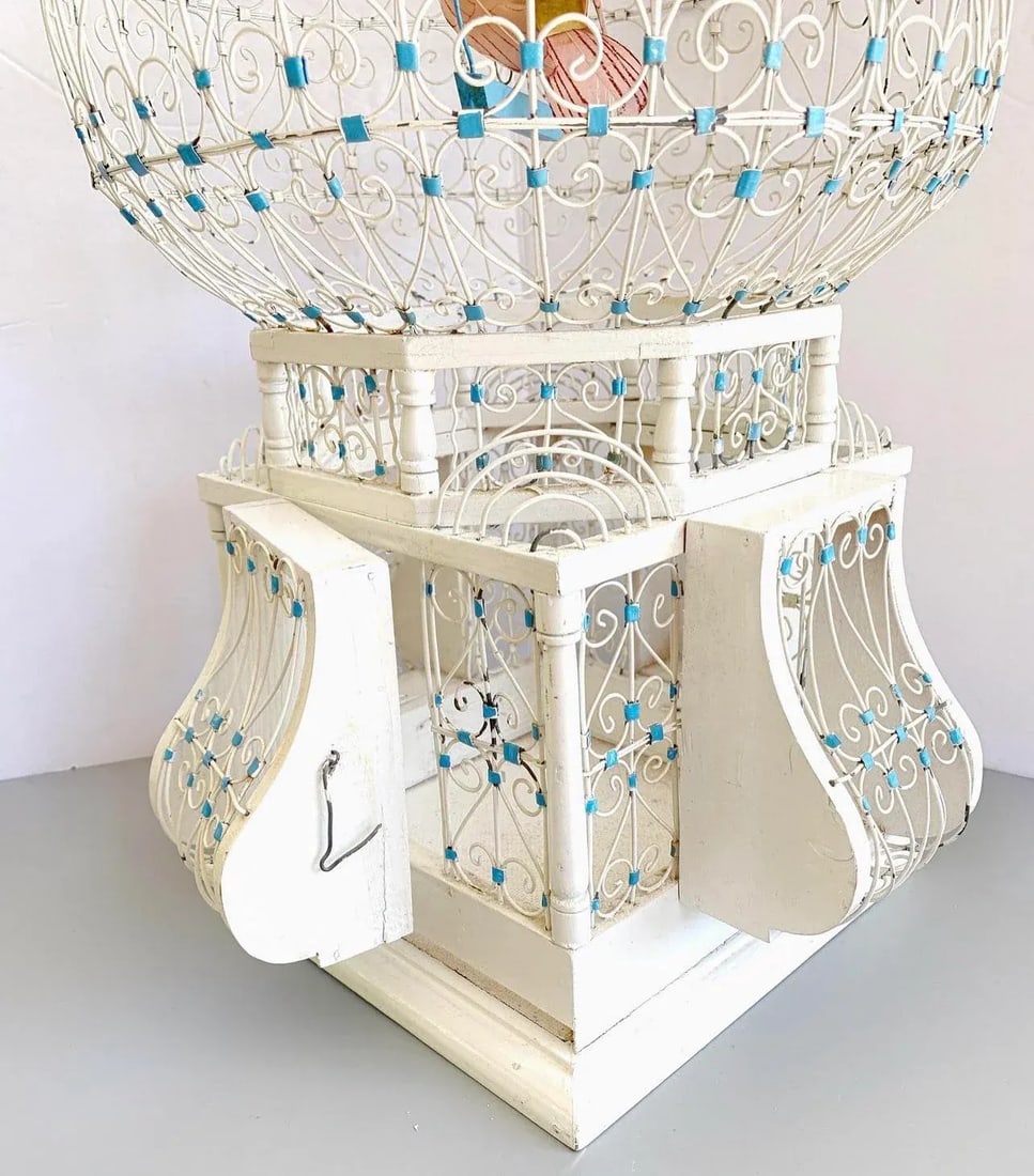 Vintage French Colonial Domed Bird Cage - 8