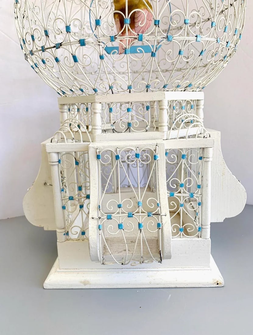 Vintage French Colonial Domed Bird Cage - 9