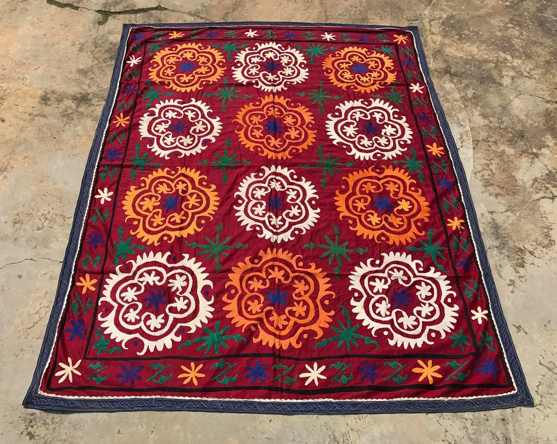 Flower Design Suzani Tapestry - 4