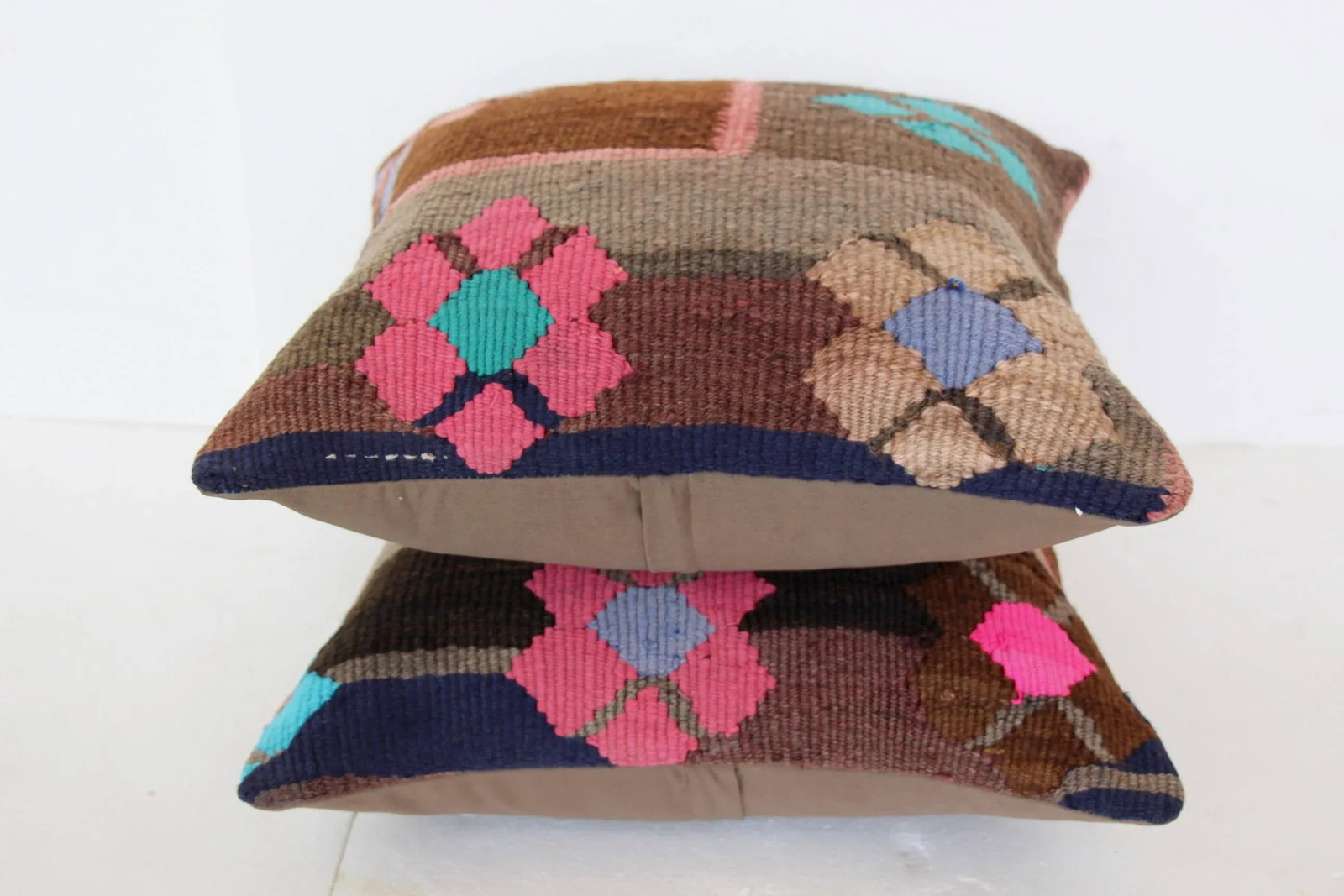 Turkish Kilim Cushions - a Pair - 4