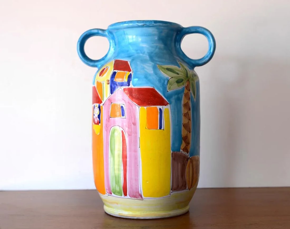 Mid Century Italian La Musa Handled Ceramic Vessel - 10