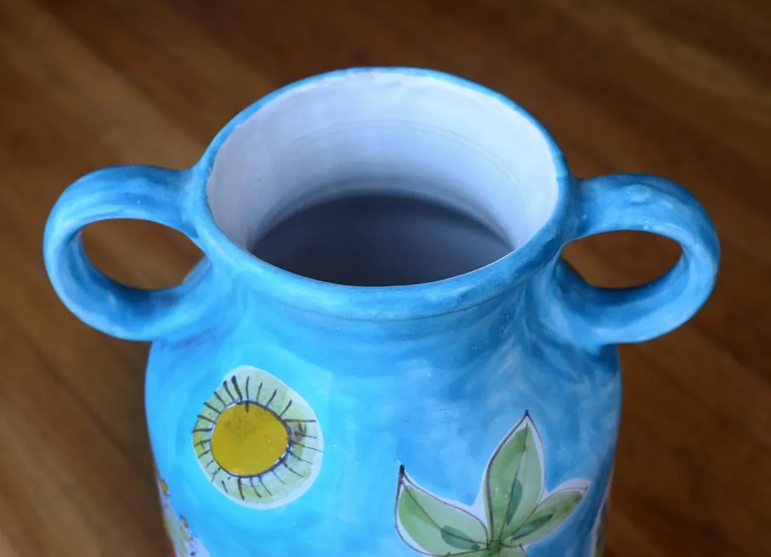 Mid Century Italian La Musa Handled Ceramic Vessel - 5