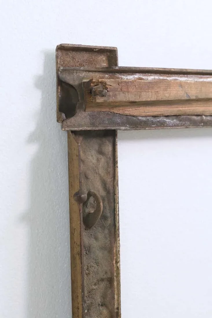 Antique Cast Iron Fireplace Frame Insert With Foliage Details - 7