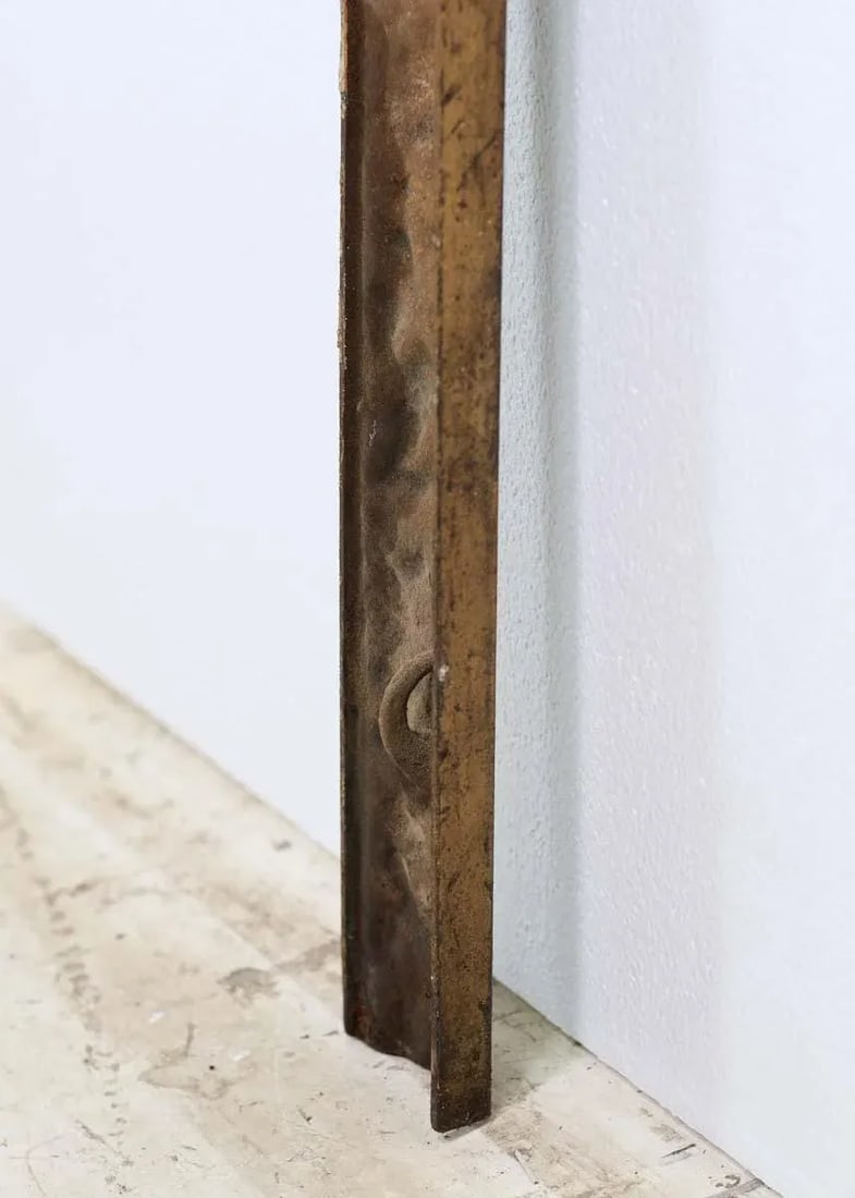 Antique Cast Iron Fireplace Frame Insert With Foliage Details - 9