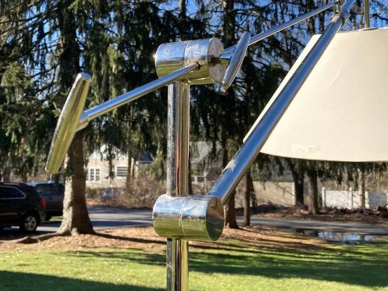 Vintage Modern Chrome Floor Lamp - 7