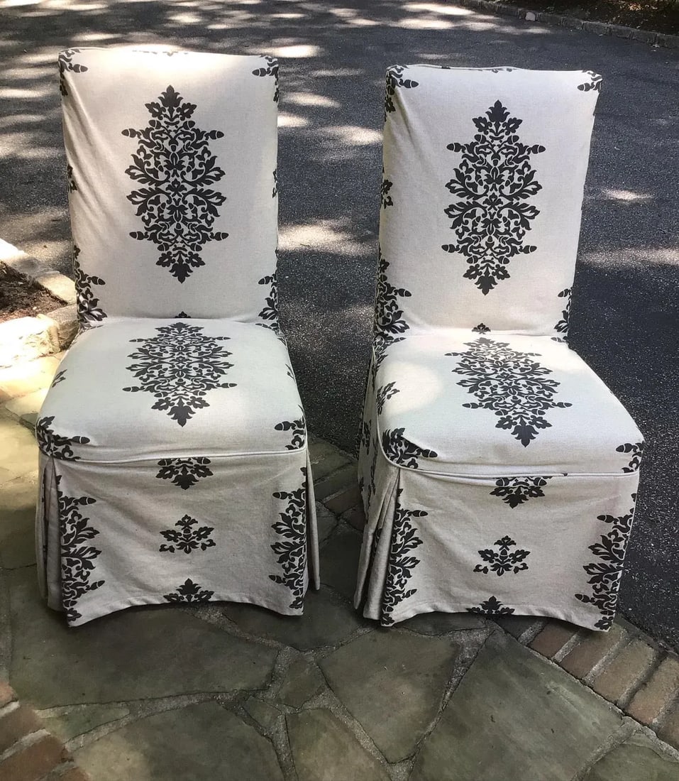 2000s Ballard Design Parsons Chairs- a Pair - 5