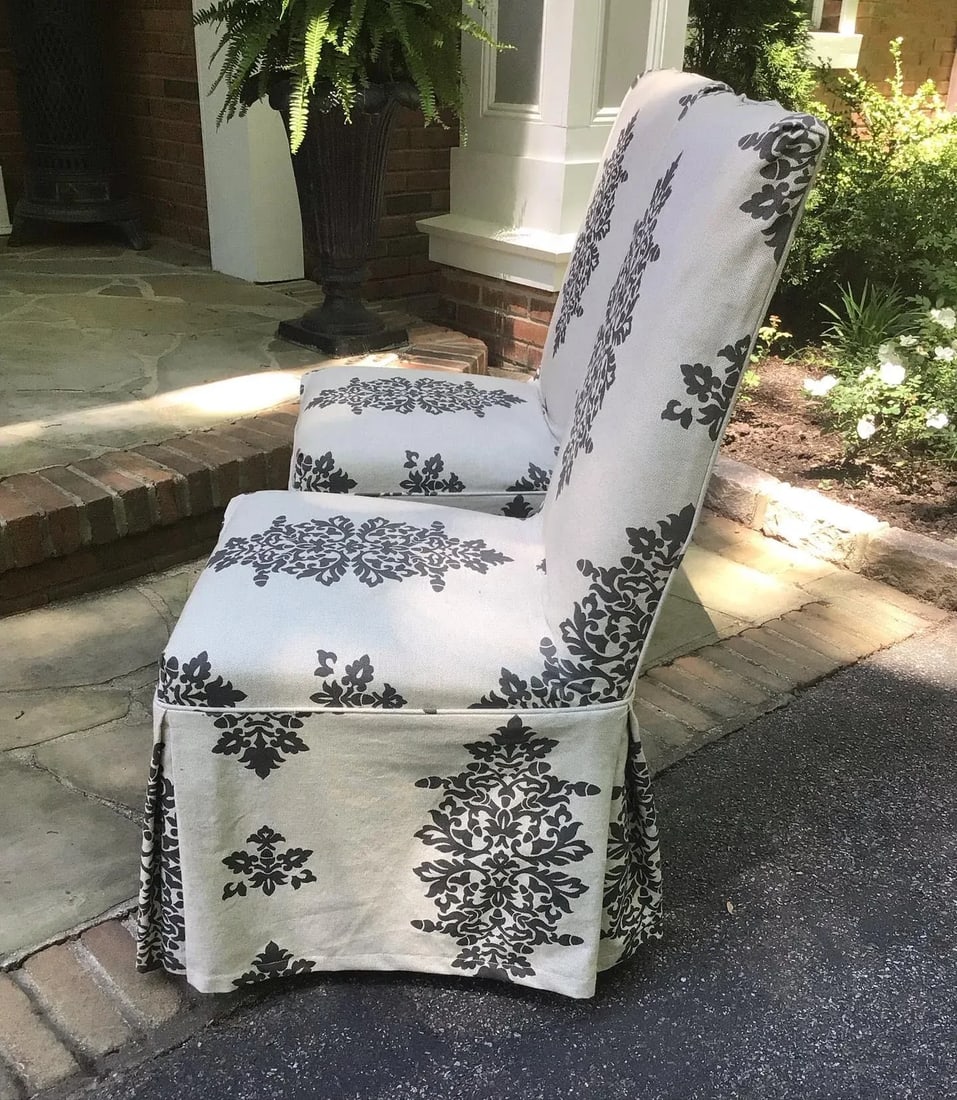 2000s Ballard Design Parsons Chairs- a Pair - 6