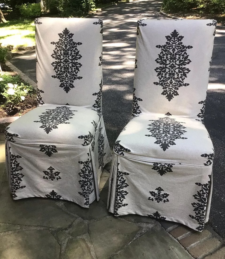 2000s Ballard Design Parsons Chairs- a Pair - 7