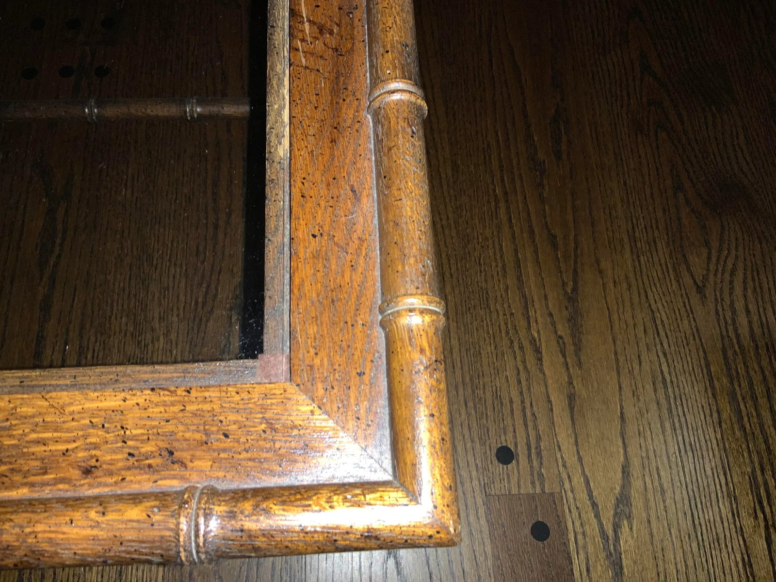 1970s Faux Bamboo Wood and Glass End Tables - a Pair - 6
