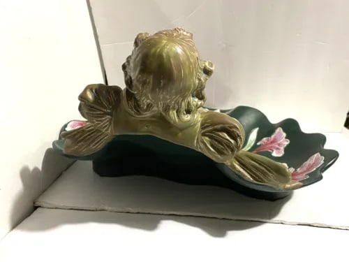 Antique Art Nouveau Majolica Bowl - 5