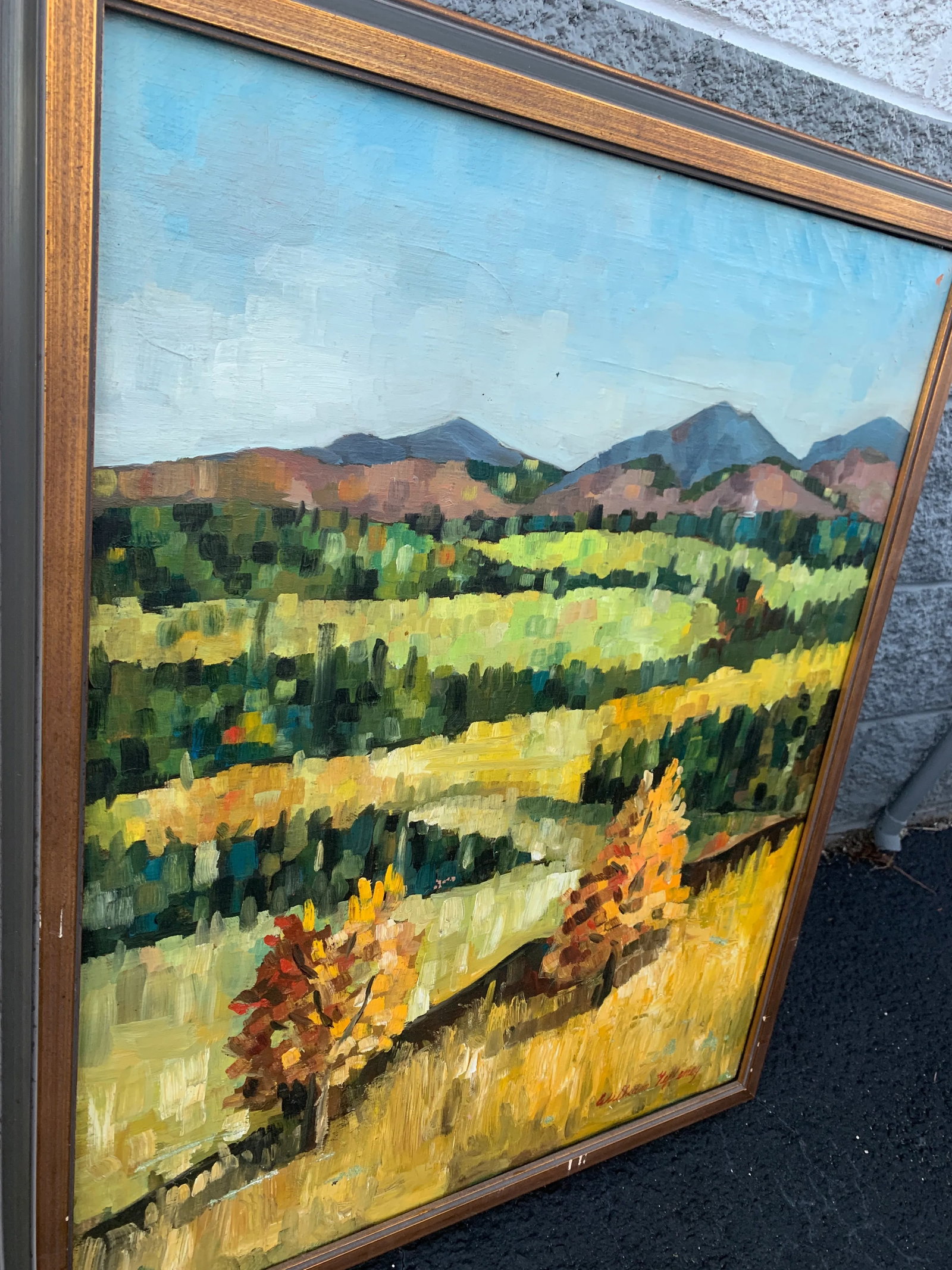 French Countryside Landscape Oil Painting Framed - 12