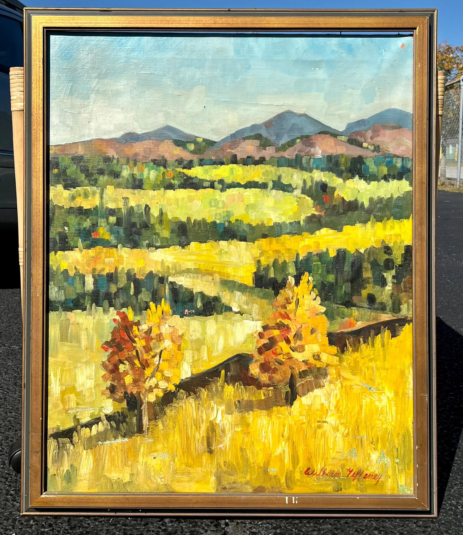 French Countryside Landscape Oil Painting Framed - 13