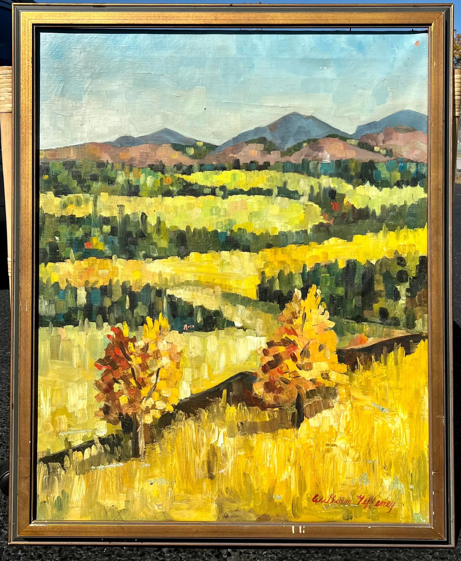 French Countryside Landscape Oil Painting Framed - 2