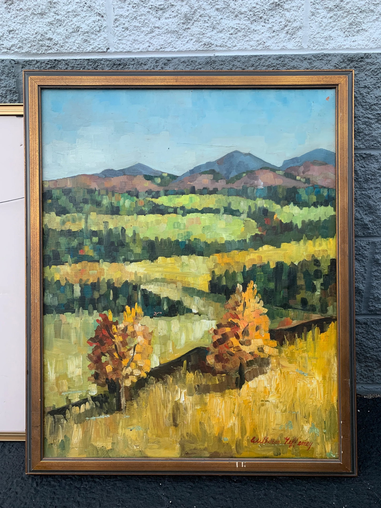 French Countryside Landscape Oil Painting Framed - 8