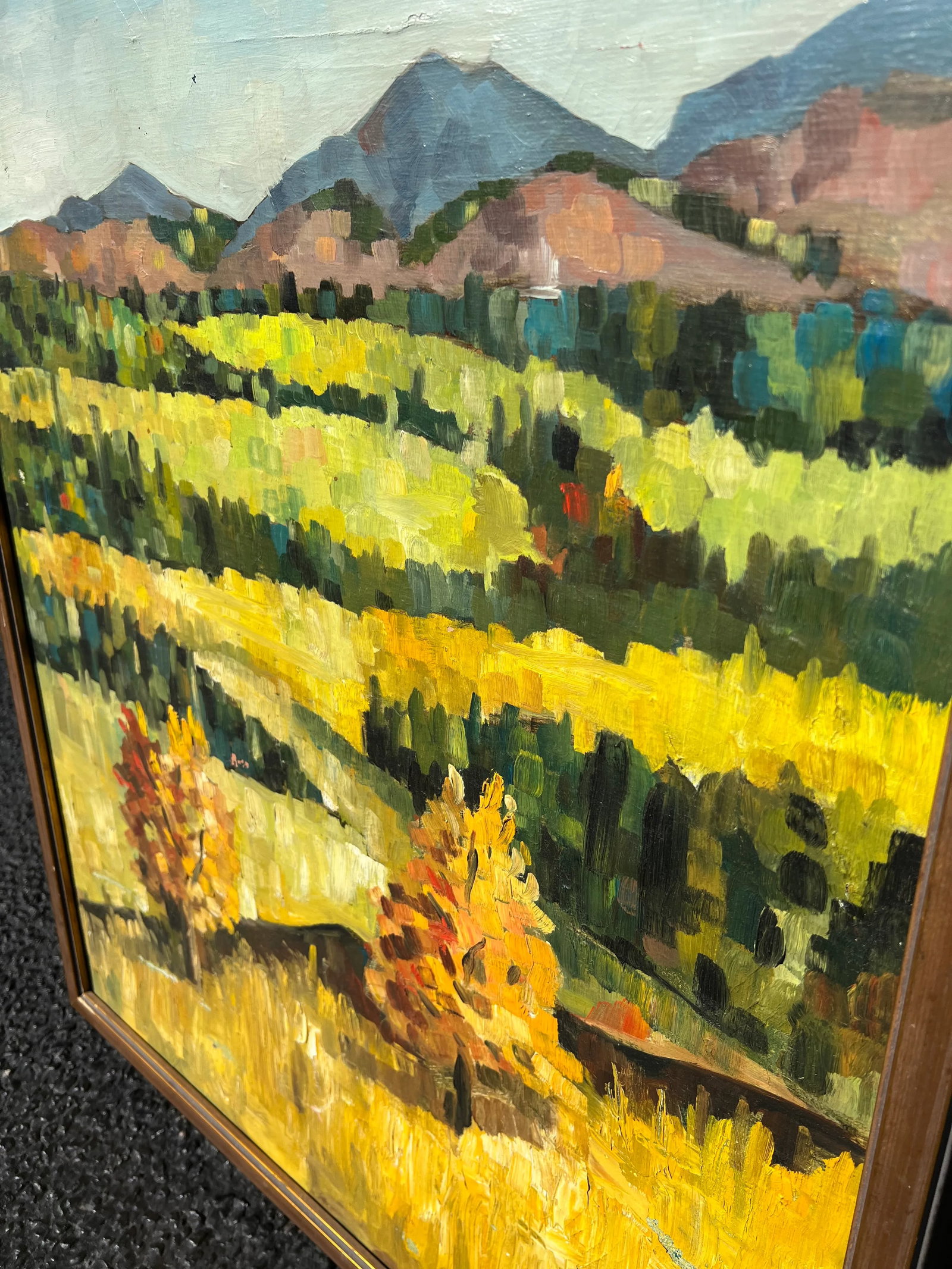 French Countryside Landscape Oil Painting Framed - 9