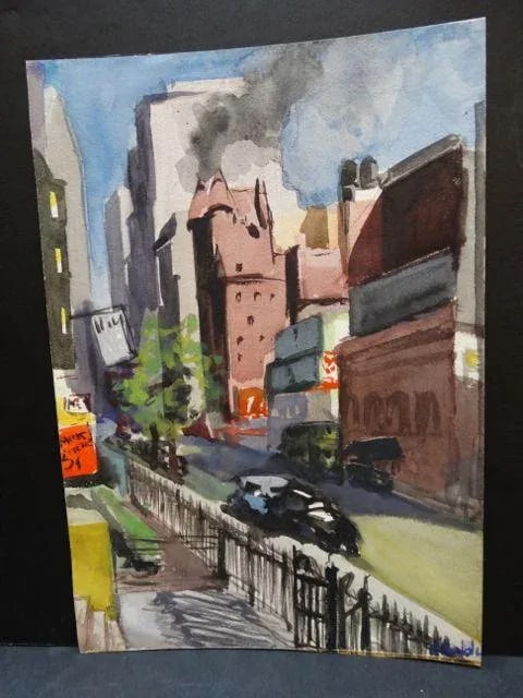 Los Angeles Cityscape Painting by Dolores D"Ambly - 2