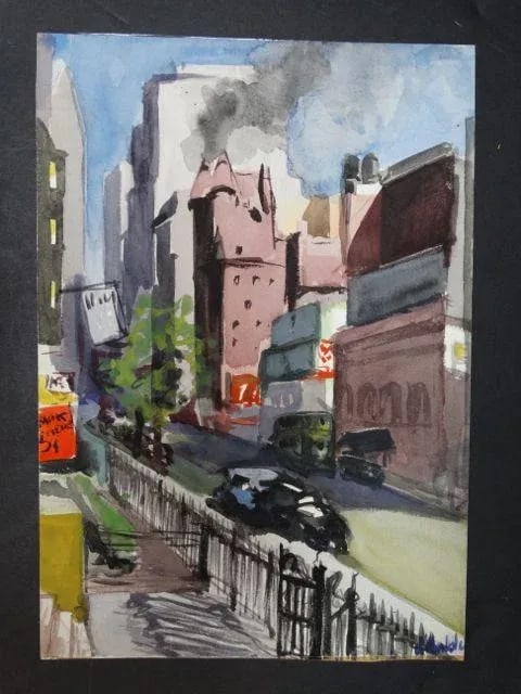 Los Angeles Cityscape Painting by Dolores D"Ambly - 5