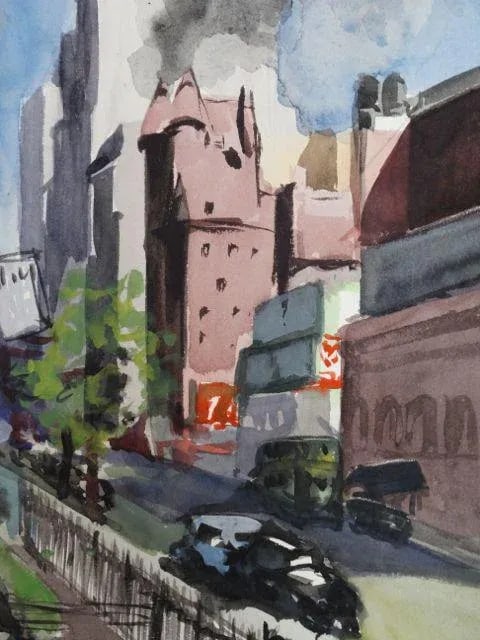 Los Angeles Cityscape Painting by Dolores D"Ambly - 6