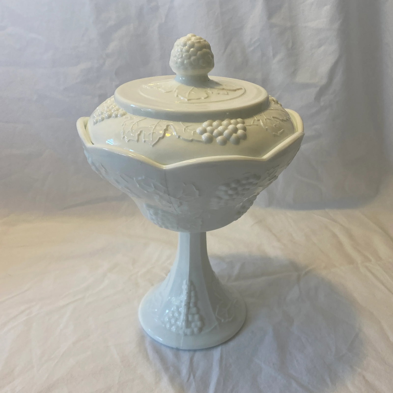 1950s Colony Milk Glass Compote - 8