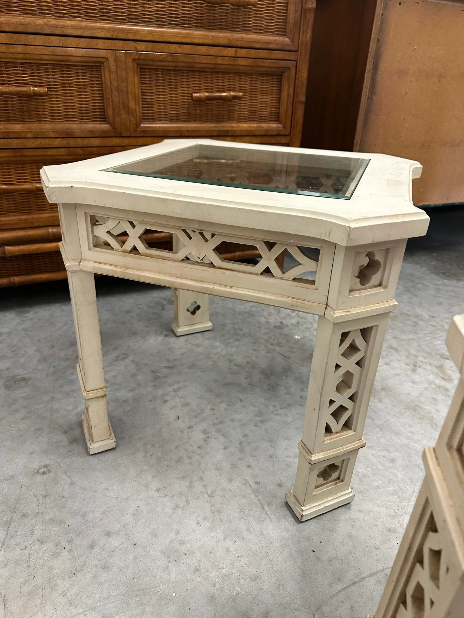 Mid 20th Century Pair of Chinese Chippendale Fretwork Side Tables - 10