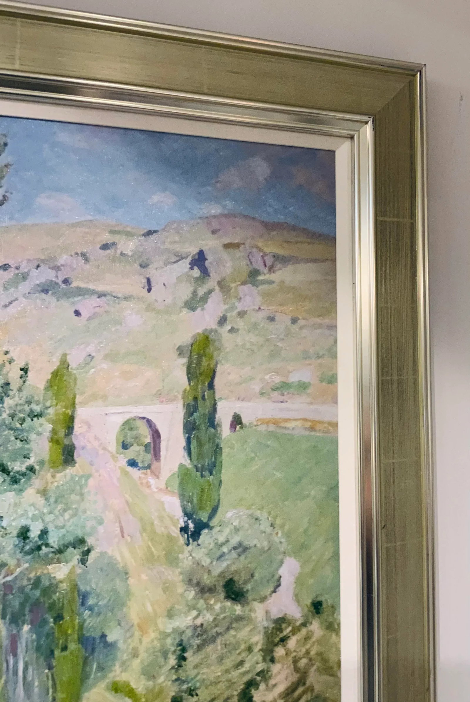 Plein Air Style Framed Landscape Painting By: Arroyo - 3