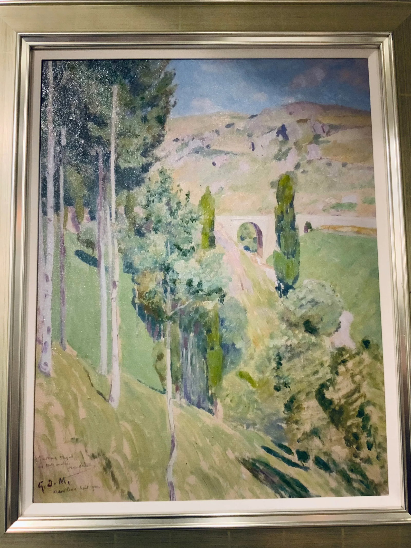Plein Air Style Framed Landscape Painting By: Arroyo - 4