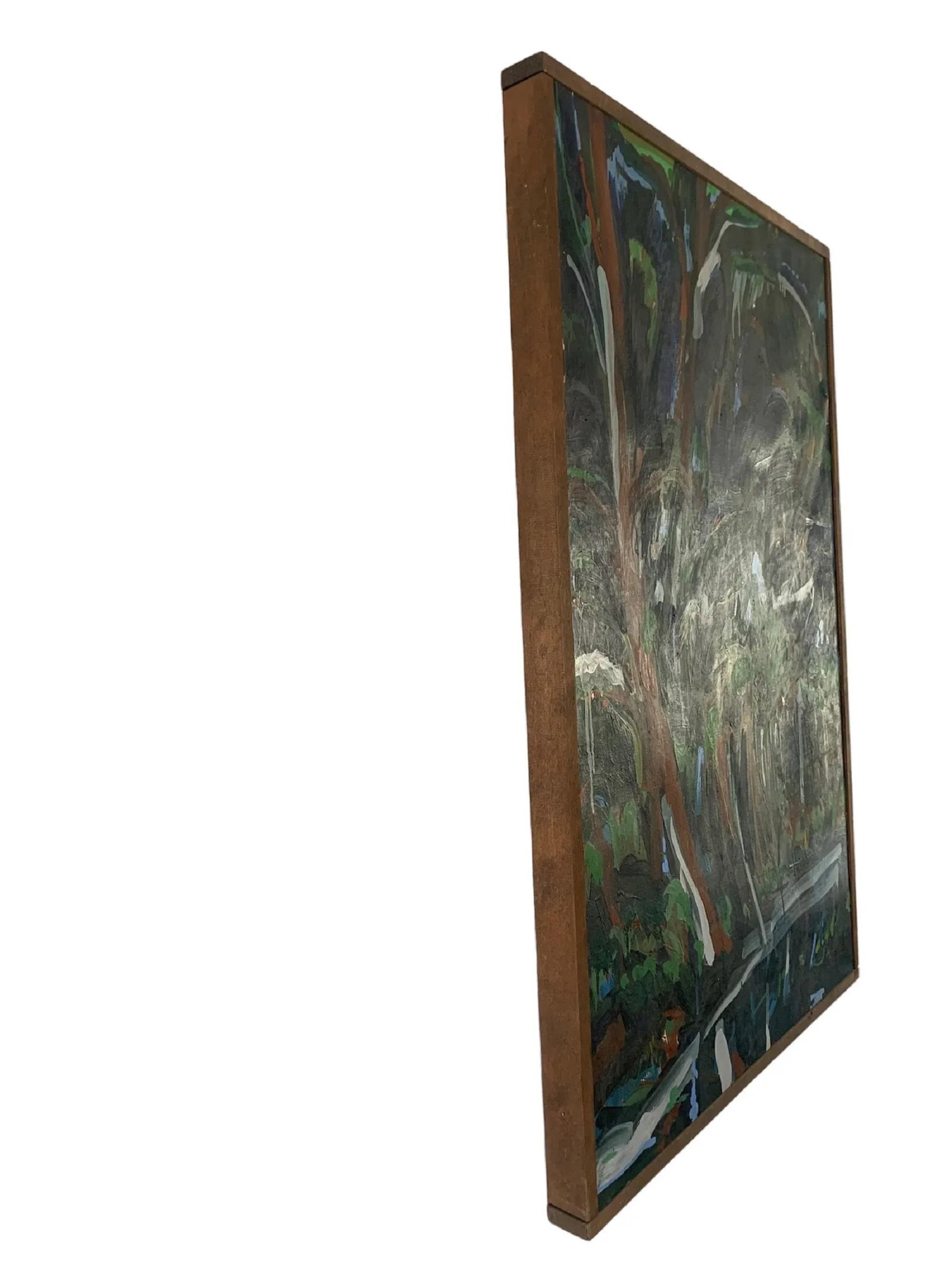 Michael Ross "Jungle No2" Abstract Landscape Oil on Canvas Painting, 1976 - 2