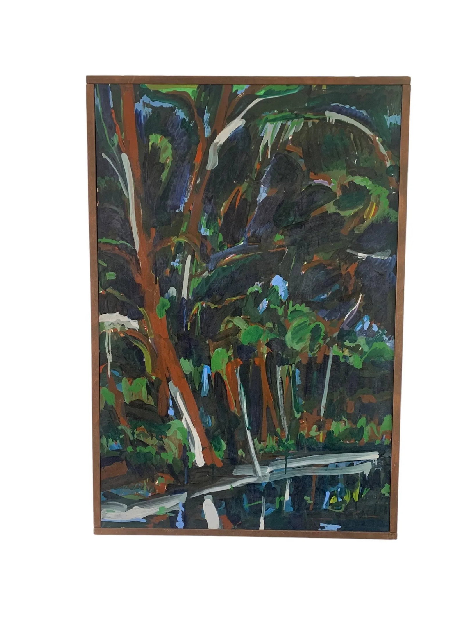 Michael Ross "Jungle No2" Abstract Landscape Oil on Canvas Painting, 1976 - 3