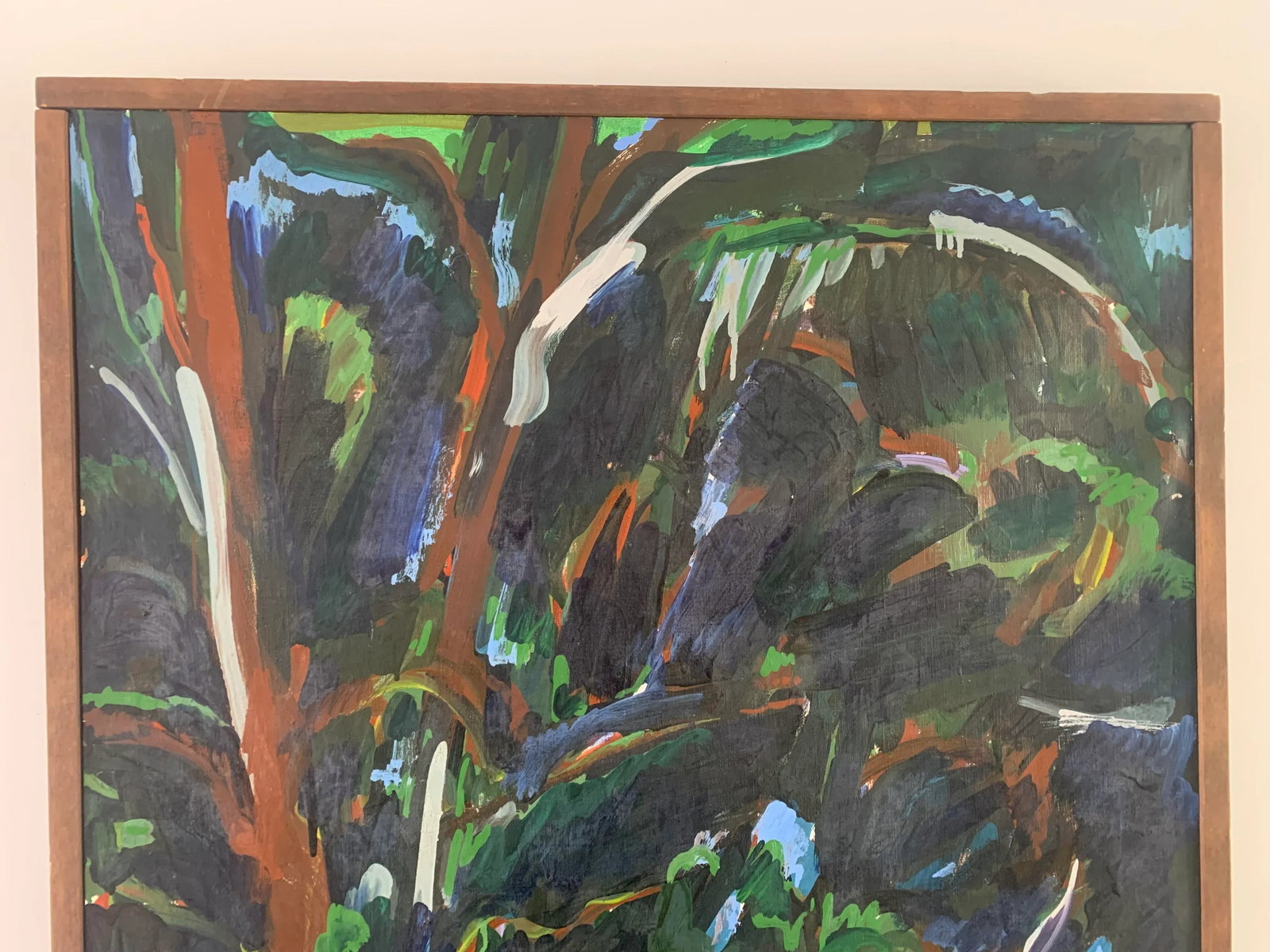 Michael Ross "Jungle No2" Abstract Landscape Oil on Canvas Painting, 1976 - 4
