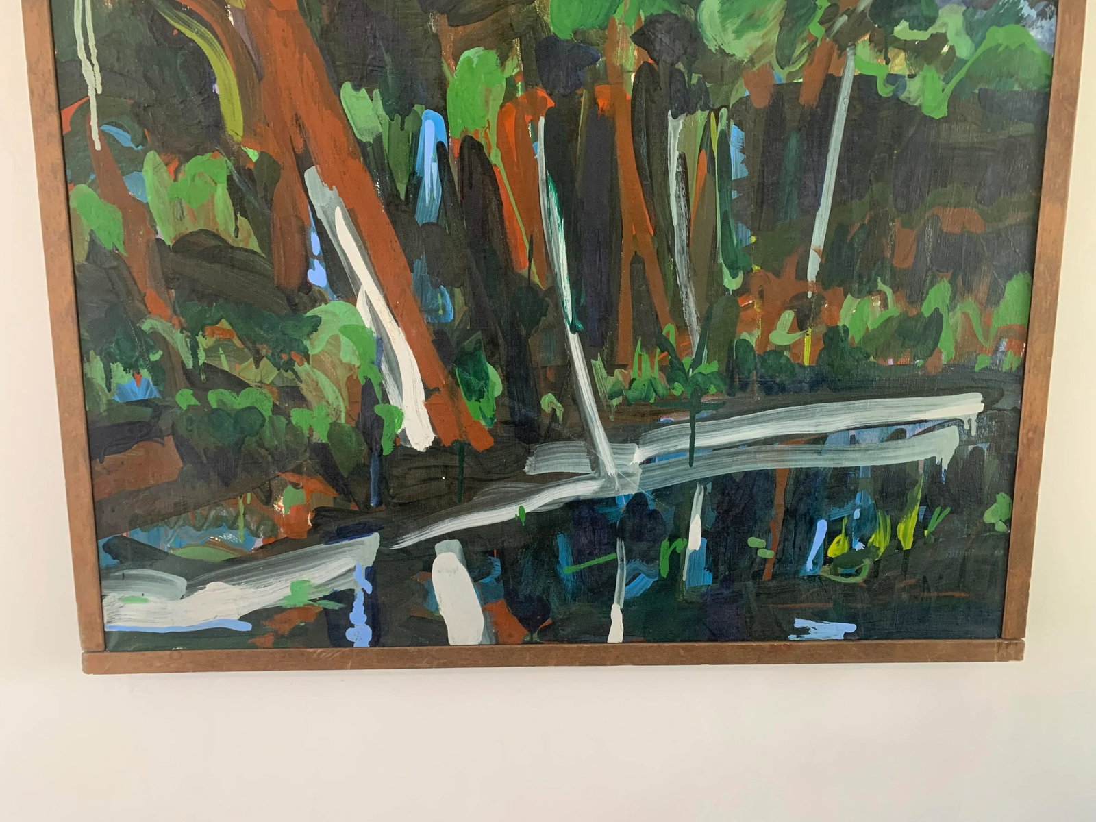 Michael Ross "Jungle No2" Abstract Landscape Oil on Canvas Painting, 1976 - 6