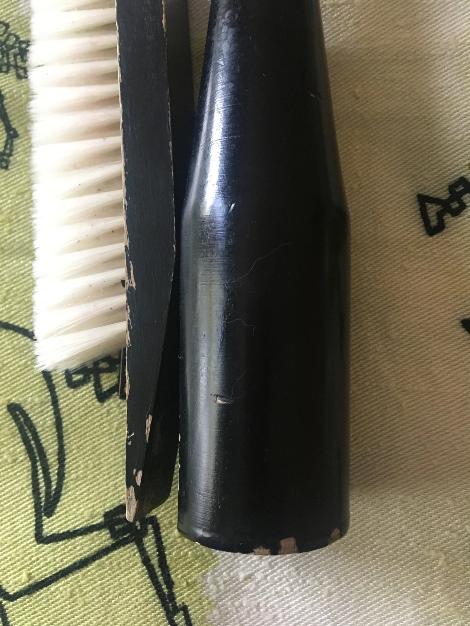 Mid-Century Modern Wooden Black Cat Clothes Brush - 6