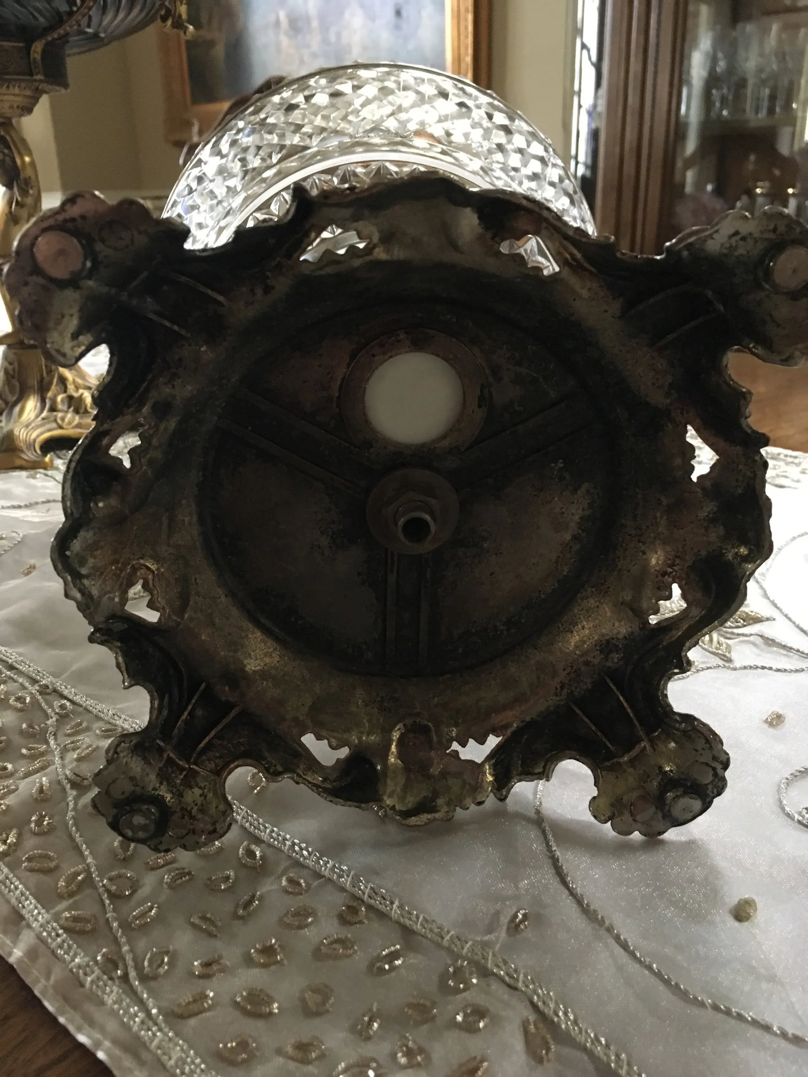 Vintage Footed Glass Serving Centerpiece - 11