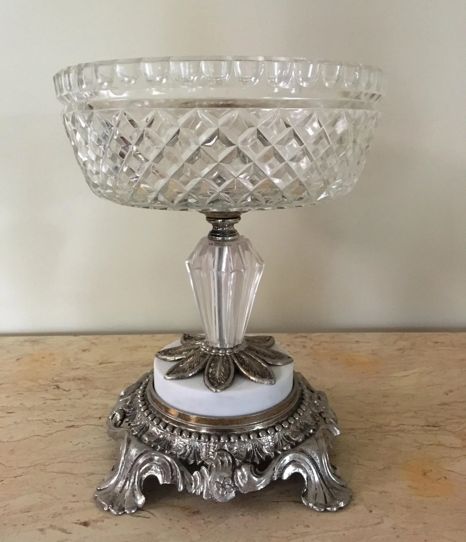 Vintage Footed Glass Serving Centerpiece - 2
