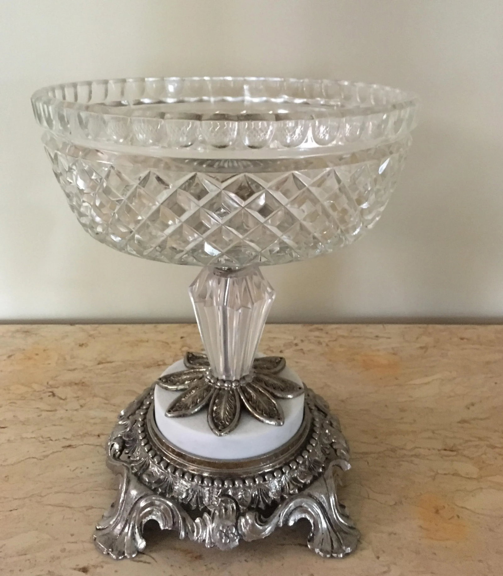 Vintage Footed Glass Serving Centerpiece - 3