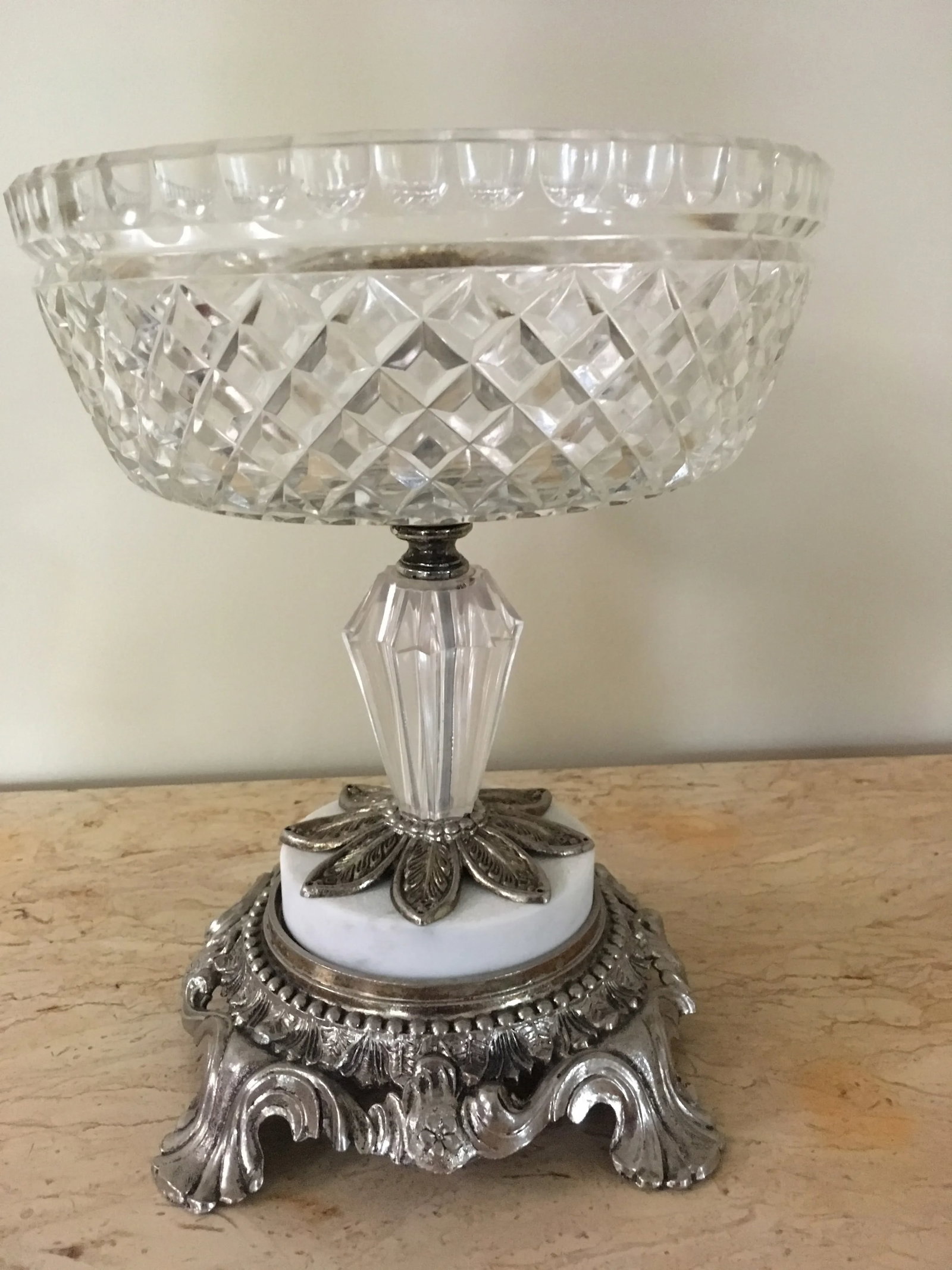 Vintage Footed Glass Serving Centerpiece - 5