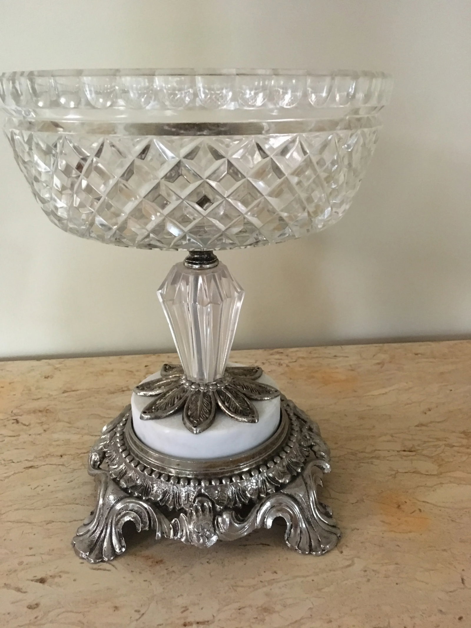 Vintage Footed Glass Serving Centerpiece - 6