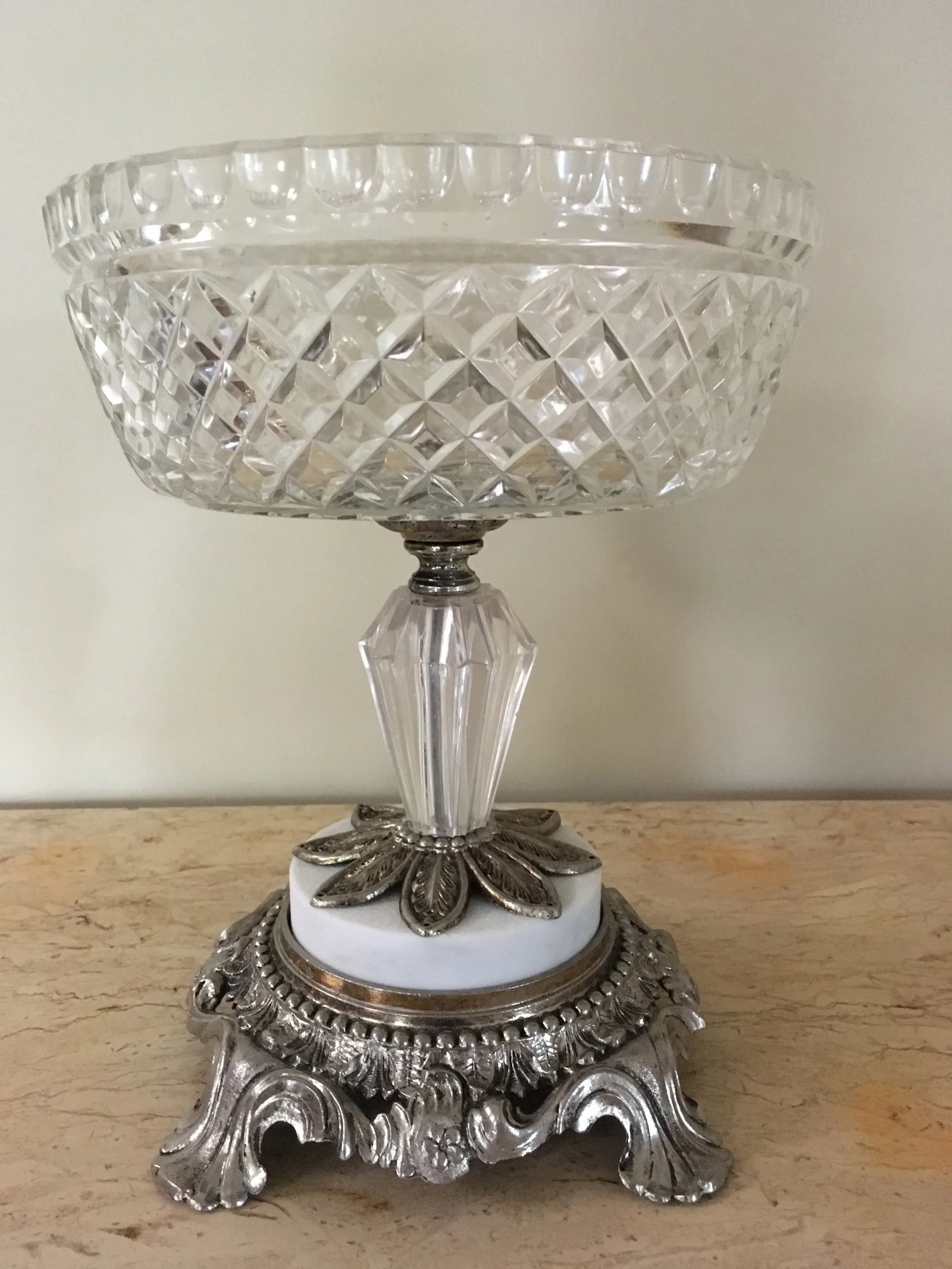 Vintage Footed Glass Serving Centerpiece - 8