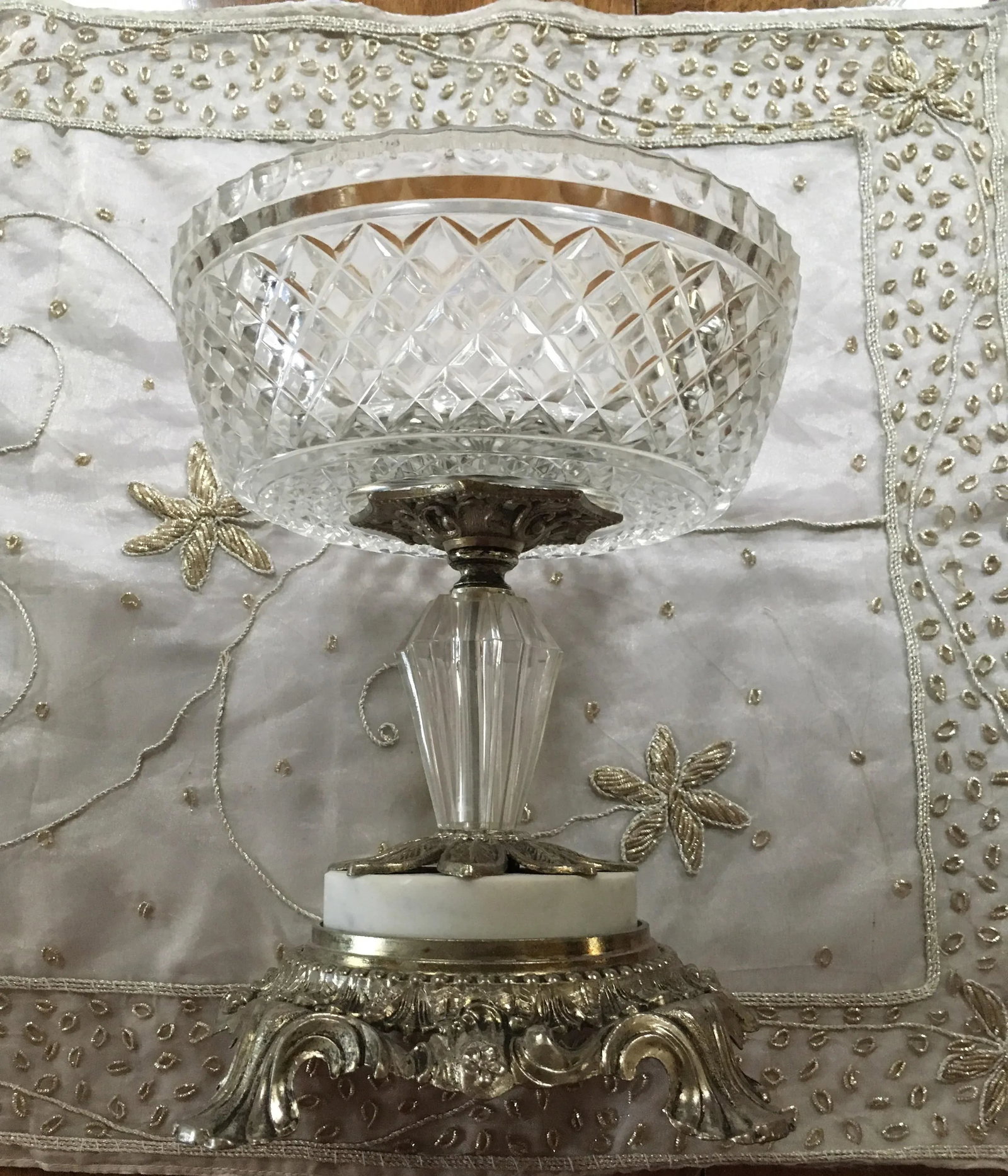 Vintage Footed Glass Serving Centerpiece - 9