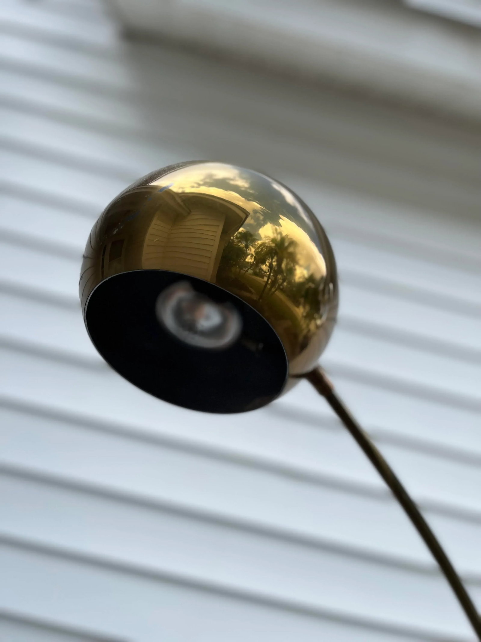 Mid Century Modern Brass Floor Lamp | Arco "Eyeball" Lamp - 3