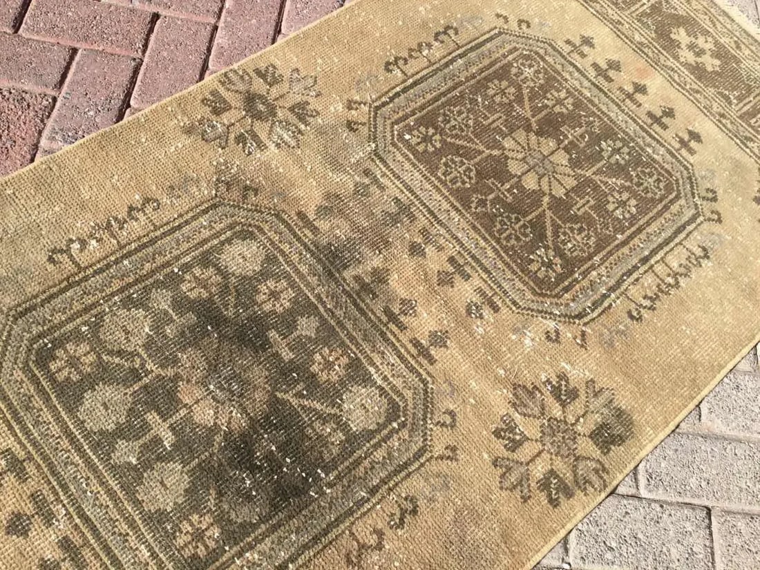 Distressed Oushak Runner - 2'10" x 8'9" - 3