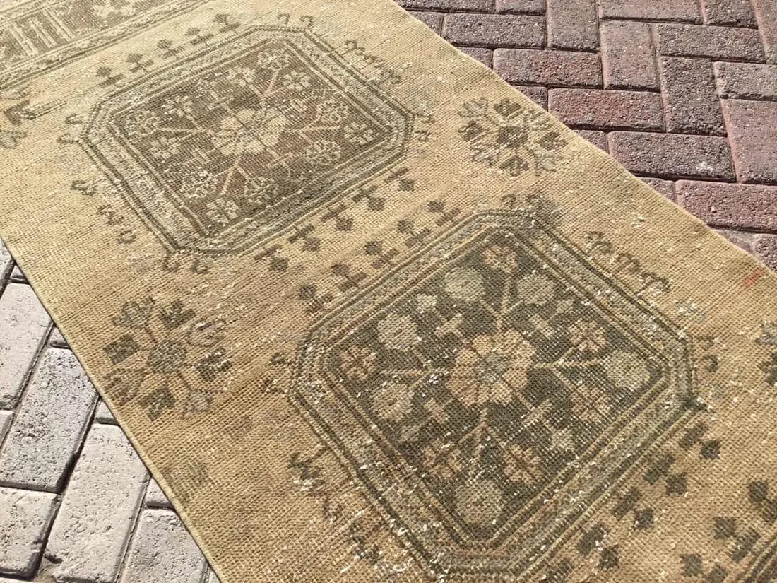 Distressed Oushak Runner - 2'10" x 8'9" - 7
